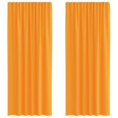 Gordijnen voile met roedezakken 2 st oranje