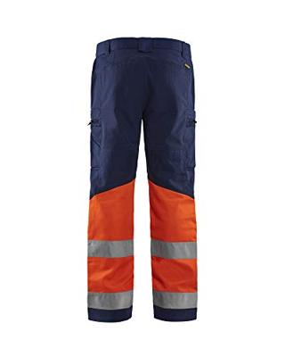Blåkläder Werkbroek met stretch High-Vis 15511811 | Marineblauw/Oranje | Maat 60 - 7330509663004