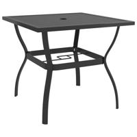 VidaXL Tuintafel 81,5x81,5x72 cm staal antraciet - thumbnail