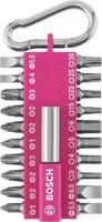 Bosch Accessoires Bosch schroefbitset | roze | met karabijnhaak | 21-delig - 2607012000 - thumbnail