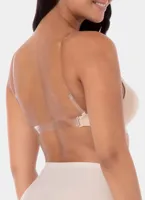 Magic Invisible bh met doorzichtige bandjes - Onzichtbaar - Transparant - Bh zonder achterkant - BH voor open rug - Transparante bh - XXL - Wit - - thumbnail