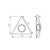 Onderbouwarmatuur Zepo - Zwart - Driekhoek - G4 fitting - thumbnail