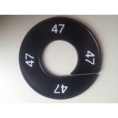 Maatring 9cm zwart/wit 47
