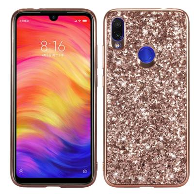 Glitter poeder schokbestendig TPU Case voor Xiaomi Redmi Note 7 (Rose Gold) Glitter poeder schokbestendig TPU Case voor Xiaomi Redmi Note 7 (Rose Gold)