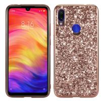 Glitter poeder schokbestendig TPU Case voor Xiaomi Redmi Note 7 (Rose Gold) - thumbnail