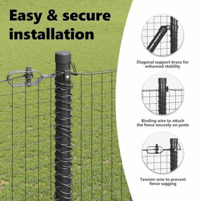 VidaXL Afrasteringspaal grijs 10 x 1,6 m (25 x 25 mm gaas) VidaXL Afrasteringspaal grijs 10 x 1,6 m (25 x 25 mm gaas)