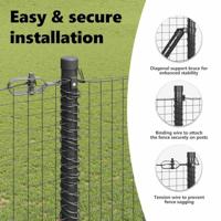 VidaXL Afrasteringspaal grijs 10 x 1,6 m (25 x 25 mm gaas) - thumbnail