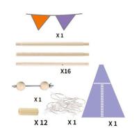 Luxe Tipi Tent Blauw met Lichtjes, 128cm - thumbnail