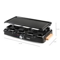 Raclette apparaat - DOMO - DO9262G - 8 personen - Kooksteen - Grill - 1400 W - thumbnail