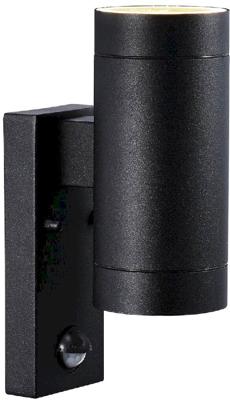 Enzo Nordlux wandlamp tin maxi double met sensor 2x gu10 zwart ip54 - 4800929