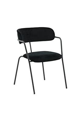 Nohr Eetkamerstoel 'Saverio' Velvet, kleur Zwart