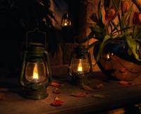 LED stormlantaarn donkergroen - thumbnail