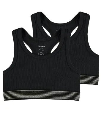 Name it 2-pak meisjes Topjes - Black pack - Maat 122/128