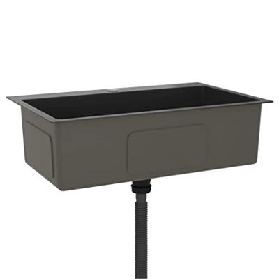 VidaXL Gootsteen handgemaakt roestvrij staal zwart