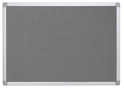 Q-CONNECT textielbord, met aluminium frame, 90 x 60 cm, grijs