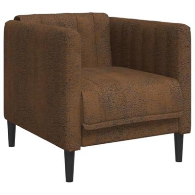 Fauteuil stof bruin