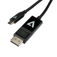 Adapter USB-C naar DisplayPort V7 V7UCDP-2M Zwart - thumbnail