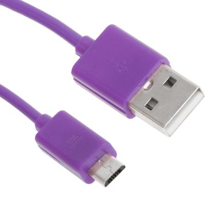 Micro USB Poort USB Data Kabel voor Nokia Sony Ericsson Samsung Galaxy S6 / S5 / S IV LG BlackBerry HTC Amazon Lengte: 1 meter (paars)