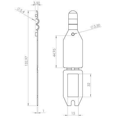 Scanvaantje pocket transparant 25x38mm Scanvaantje pocket transparant 25x38mm