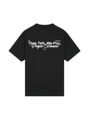 Croyez Talk And Play T-Shirt Heren Zwart - Maat XL - Kleur: Zwart | Soccerfanshop