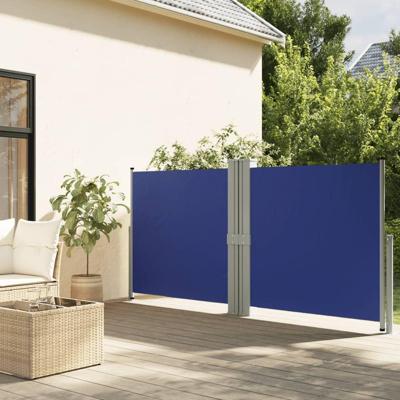 Windscherm uittrekbaar 140x1200 cm blauw Windscherm uittrekbaar 140x1200 cm blauw