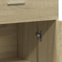 Dressoir 60x30x84 cm bewerkt hout sonoma eikenkleurig - thumbnail