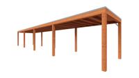 Trendhout Overkapping Palermo 1435x255 cm- Plat dak- Hout- Trendhout - thumbnail
