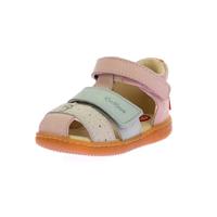 Baby sandalen van leer Bazar KICKERS® rozen - thumbnail