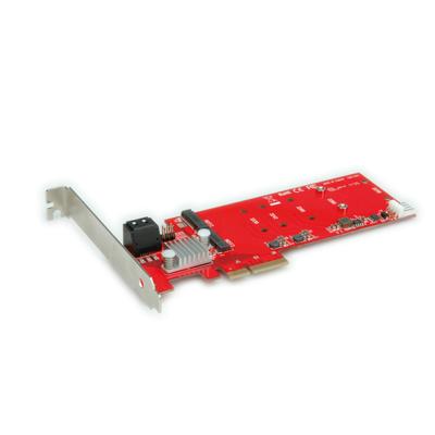 ROLINE PCIe Adapter RAID, 2x M.2+2x SATA - interfacekaarten/adapter (2x M.2+2x SATA)