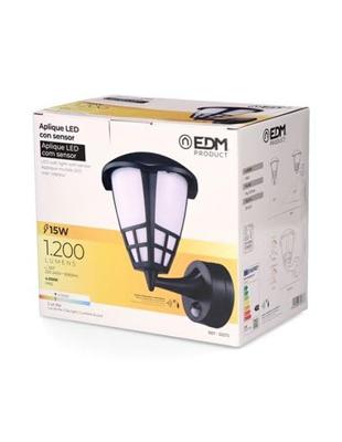 Wandlamp EDM 32573 Zwart PVC F 1200 Lm 15 W (4000 K)