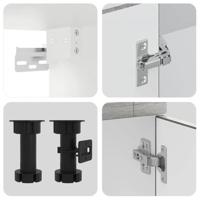 11-delige Keukenkastenset Porto bewerkt hout grijs sonoma eiken - thumbnail