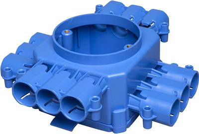 Centraaldoos CHP60 12 ingangen ABB voor gipsplaat plafonds verlaagd buis 16 en 19mm meer ruimte