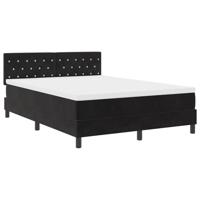 Boxspringbed met Matras met matras Zwart 140 x 200 cm Stof - thumbnail