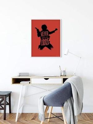 Kunstdruk Star Wars - Silhouette Quotes Han Solo 50x70cm Kunstdruk Star Wars - Silhouette Quotes Han Solo 50x70cm