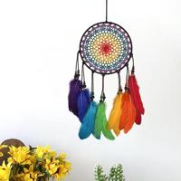 Creatieve hand-geweven ambachten kleurrijke Dream Catcher huis auto muur opknoping decoratie grootte: 20cm - thumbnail