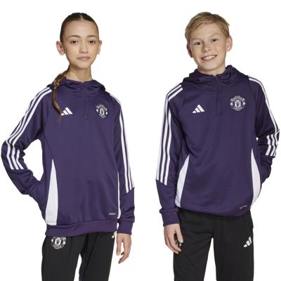 adidas Manchester United Track Hoodie 2025-2025 Kids Paars Wit