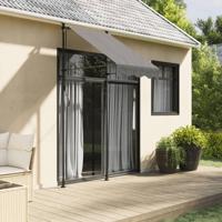 Luifel uittrekbaar 100x150 cm stof en staal antracietkleurig - thumbnail