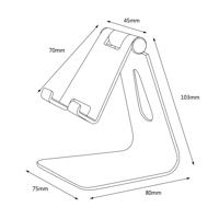 Mobiel- of tabletondersteuning Aisens MS1PM-084 Zwart 8" (1 Stuks) - thumbnail