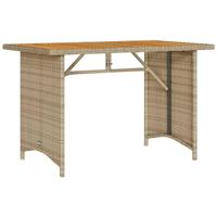 2-delige Tuinset met kussens poly rattan beige - thumbnail