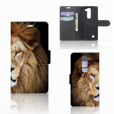 LG Magna | G4C Telefoonhoesje met Pasjes Leeuw
