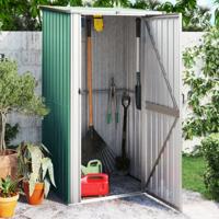 VidaXL Tuinschuur 118,5x97x209,5 cm gegalvaniseerd staal groen - thumbnail