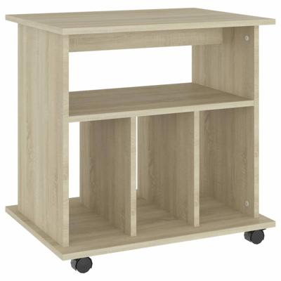Kast verrijdbaar 60x45x60 cm spaanplaat sonoma eikenkleurig