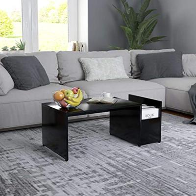 VidaXL Salontafel 90x45x35 cm bewerkt hout zwart