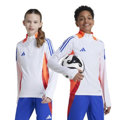 adidas Tiro 24 Trainingstrui 1/4-Zip Kids Wit Blauw Rood Oranje adidas Tiro 24 Trainingstrui 1/4-Zip Kids Wit Blauw Rood Oranje