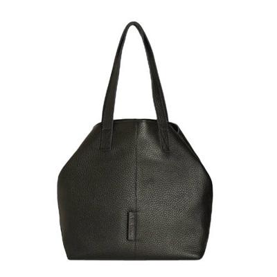 Shabbies Amsterdam leren shopper zwart Shabbies Amsterdam leren shopper zwart