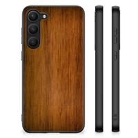 Samsung Galaxy S23 Plus Houten Print Telefoonhoesje Donker Hout - thumbnail