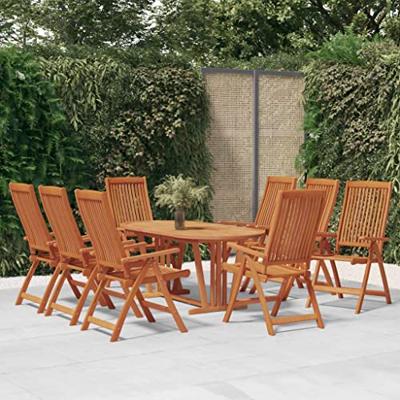 Tuinstoelen 8 st inklapbaar massief eucalyptushout