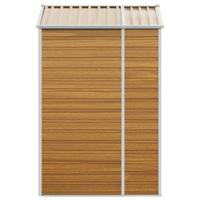 Tuinschuur 191x130x198 cm gegalvaniseerd staal lichtbruin - thumbnail