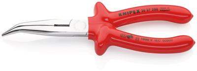 Knipex 26 27 200 Platte rondbektang VDE 40° gebogen Vanadium elektrostaal 200 mm