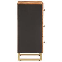 Dressoir 40x33,5x75 cm massief mangohout bruin en zwart - thumbnail